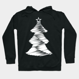 Merry Christmas tree sketch Hoodie